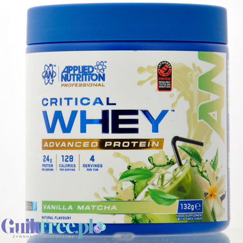 Applied Critical Whey Advanced Protein Vanilla Matcha 132g - odżywka białkowa z ekstraktem matcha, z WPI, WPH i WPC
