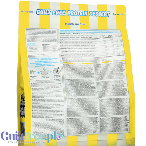 Applied Nutrition Protein Cookie Dough White Choc Lemon Drizzle - proteinowy deser cytrynowy z białą czekoladą 22g białka
