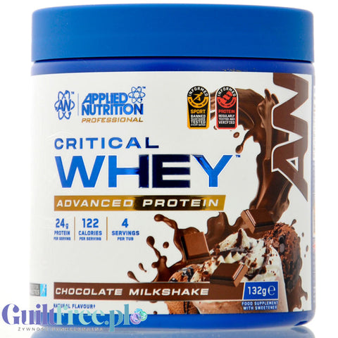 Applied Critical Whey Advanced Protein Chocolate Milkshake 132g - odżywka białkowa o smaku czekoladowym z WPI, WPH i WPC