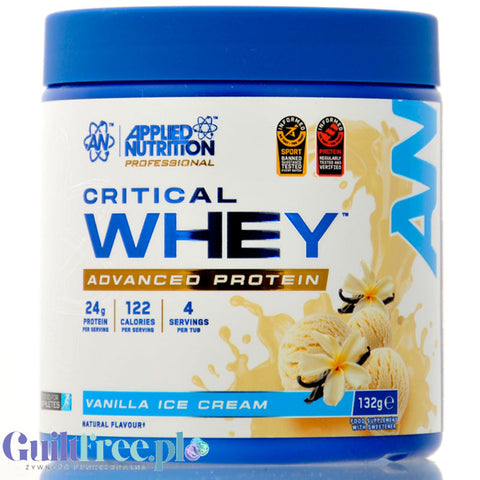 Applied Critical Whey Advanced Protein Vanilla Ice Cream 132g - waniliowa odżywka białkowa z WPI, WPH i WPC