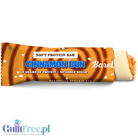 Barebells Soft Cinnamon Bun - mięciutki baton proteinowy, smak Cynamonowa Drożdżówka & Biała Czekolada