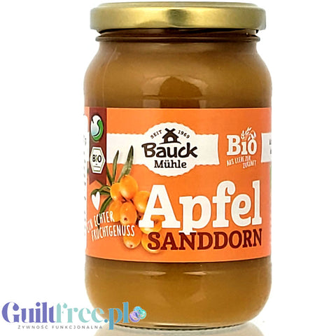 Bauck Muhle Bio Apfel Sanddorn - organiczny mus jabłkowy z rokitnikiem bez dodatku cukru