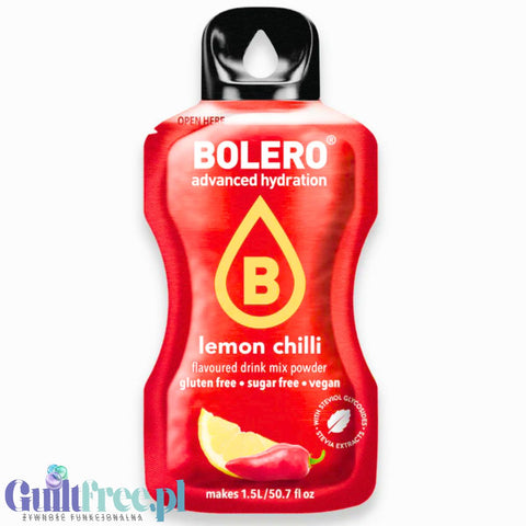 Bolero Drink Stevia Lemon Chilli, instant, sachet 9g