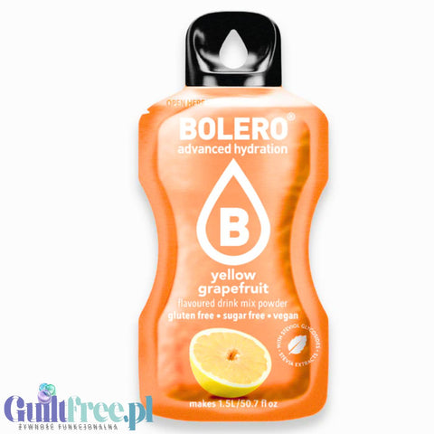 Bolero Drink Stevia Yellow Grapefruit, instant, sachet 9g