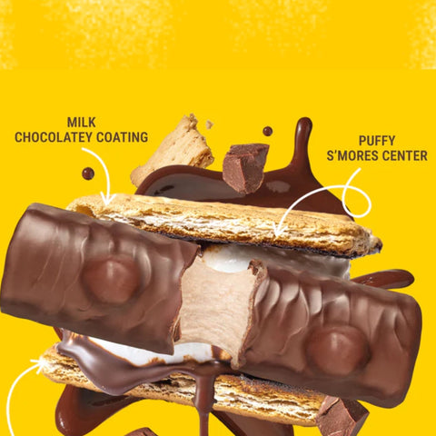 Built Bar Protein Puff S'Mores Chunk - protein marshmallow bar in chocolate 15g protein 160kcal
