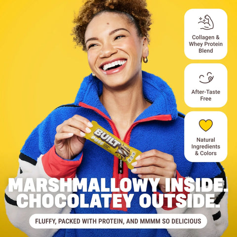 Built Bar Protein Puff S'Mores Chunk - proteinowy baton piankowy w czekoladzie 15g białka 160kcal
