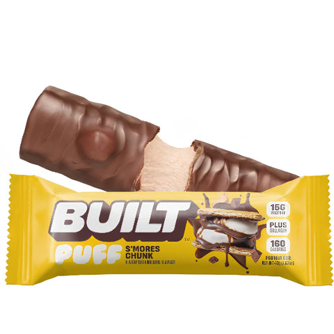 Built Bar Protein Puff S'Mores Chunk - proteinowy baton piankowy w czekoladzie 15g białka 160kcal