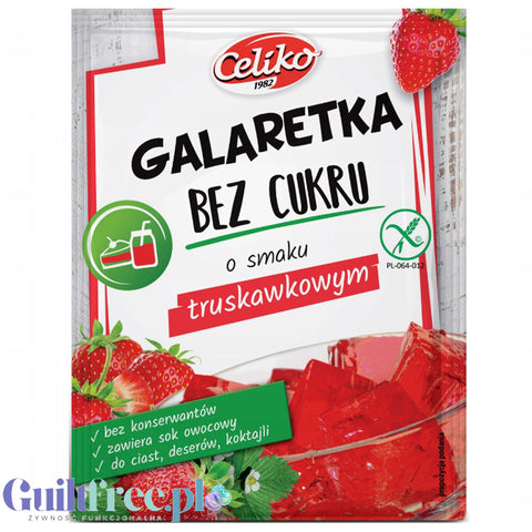 Celiko Truskawka - galaretka bez cukru i słodzików o smaku truskawkowym