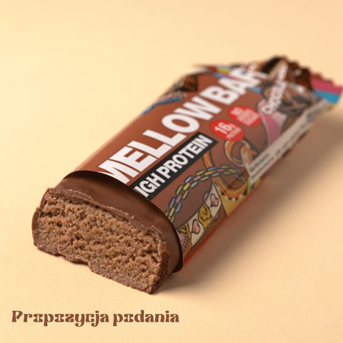 BSc Mellow Bar Chocolate - puszysty baton proteinowy a la marshmallow w czekoladzie 16g białka