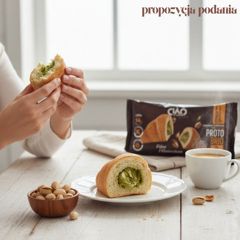 Ciao Carb Protobrio Sweet Pistacchio Stage2 - low-carb croissant with pistachio cream