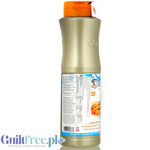 Colac Salted Caramel Topping 1kg - super gęsta wegańska polewa do lodów bez cukru, smak słony karmel