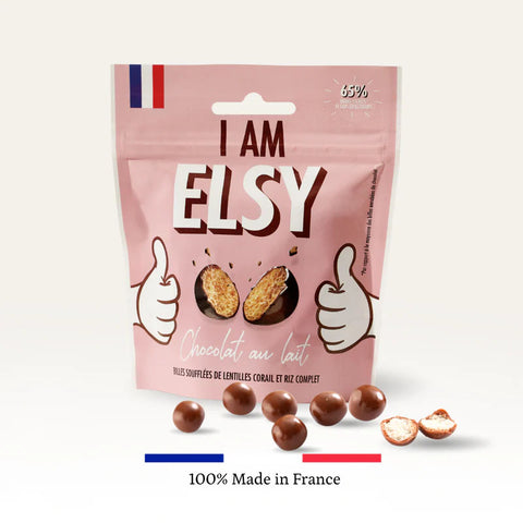Elsy Chocolat Au Lait Billes Soufflees - bezglutenowe chrupiące kuleczki w czekoladzie 65% mniej cukru