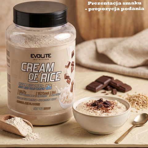 Evolite Nutrition Cream of Rice Chocolate 900g - kleik, krem ryżowy do zrobienia na zimno