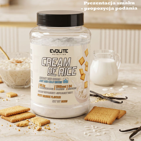 Evolite Nutrition Cream of Rice Petit Beurre 900g - węglowodanowy kleik ryżowy bez gotowania