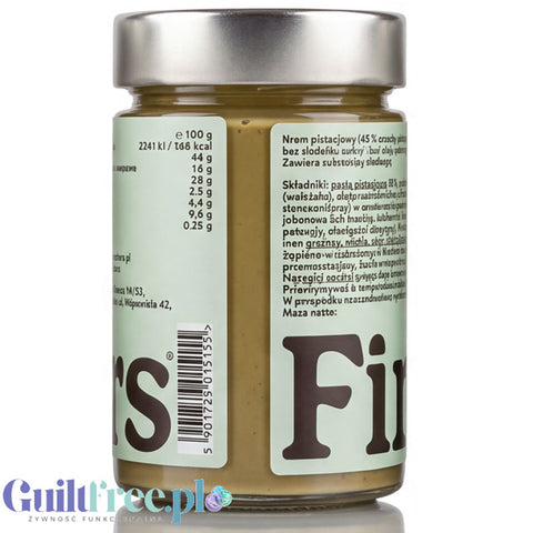 Finer Eaters Krem Pistacjowy 45% bez dodatku cukru i oleju palmowego 400g