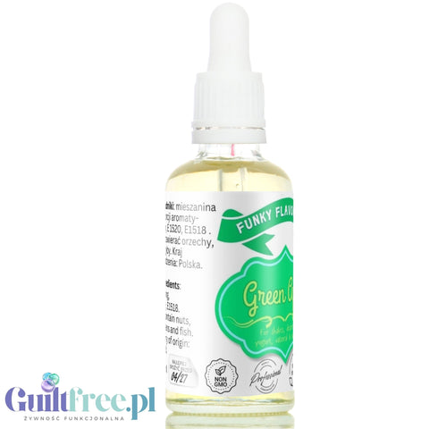 Funky Flavors Basic Green Apple 30ml - kropelki bez cukru, słodzików i kalorii, aromat Zielonego Jabłuszka