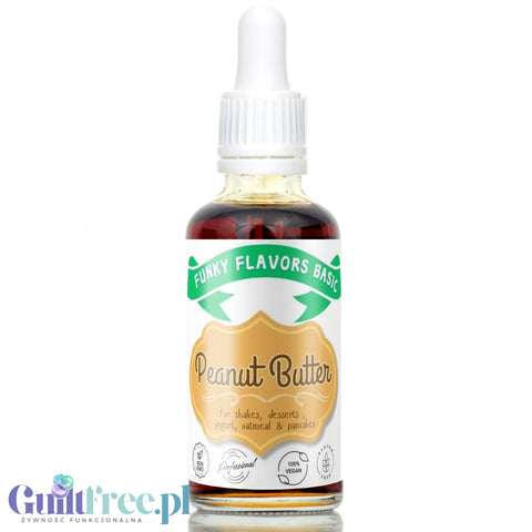 Funky Flavors Basic Peanut Butter 30ml - aromatyczne kropelki bez cukru, słodzików i kalorii