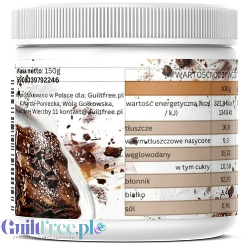 Funky Flavors Splash Brownie 150g - niskokaloryczny proszek smakowy, smak brownie z kawałkami ciasteczek