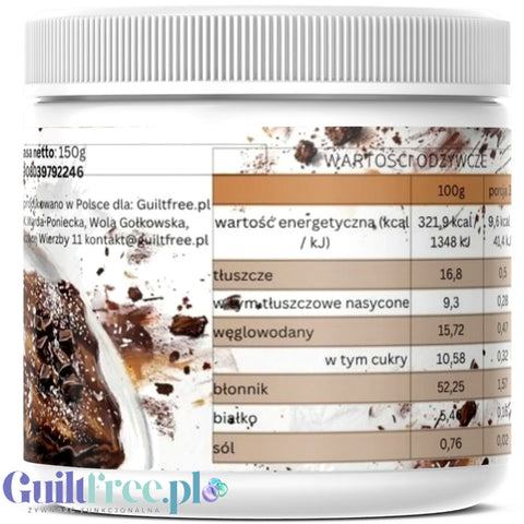 Funky Flavors Splash Brownie 150g - niskokaloryczny proszek smakowy, smak brownie z kawałkami ciasteczek
