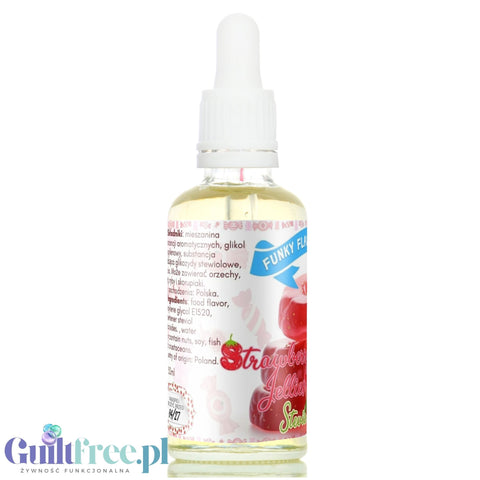Funky Flavors Sweet Strawberry Jellies STEVIA - sweet drops with stevia, no sugar, fat or calories, Strawberry Jelly flavor