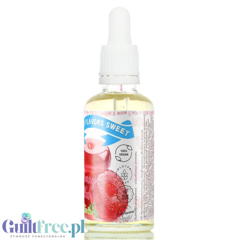Funky Flavors Sweet Strawberry Jellies STEVIA - słodkie kropelki ze stewią bez cukru, tłuszczu i kcal, smak Żelki Truskawkowe