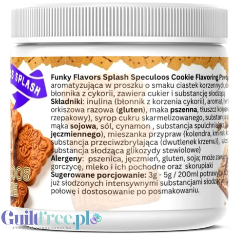 Funky Flavors Splash Speculoos Cookie 150g - błonnikowy aromat słodzący w proszku karmelizowanych herbatników cynamonowych