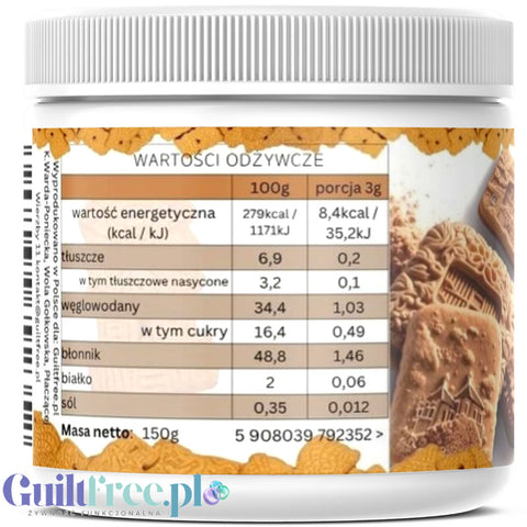Funky Flavors Splash Speculoos Cookie 150g - błonnikowy aromat słodzący w proszku karmelizowanych herbatników cynamonowych