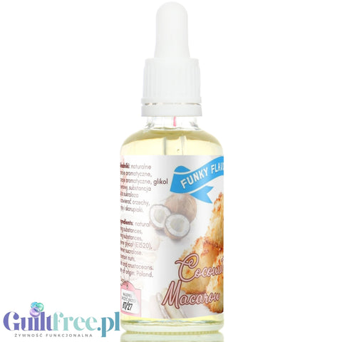 Funky Flavors Sweet Coconut Macaroon - słodzony aromat bez cukru, tłuszczu i kcal, Kokosanka