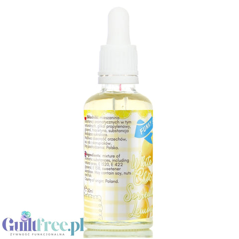 Funky Flavors Sweet White Chocolate & Sorrento Lemon - sweetened white chocolate mousse flavor with lemon without fat and ca