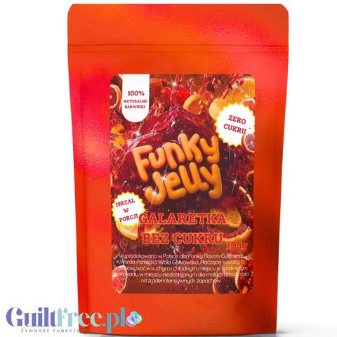 Funky Jelly  Blood Orange x 15 porcje - galaretka bez cukru, smak Czerwona Pomarańcza