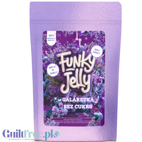 Funky Jelly Blueberry Lavender x 15 porcji - galaretka bez cukru, smak Lawenda & Borówka