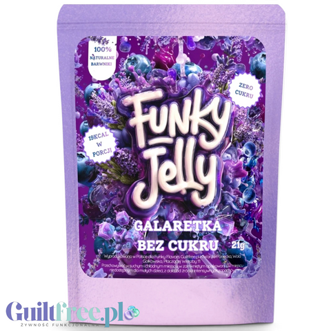 Funky Jelly Blueberry Lavender x 3 porcje - galaretka bez cukru, smak Lawenda & Borówka