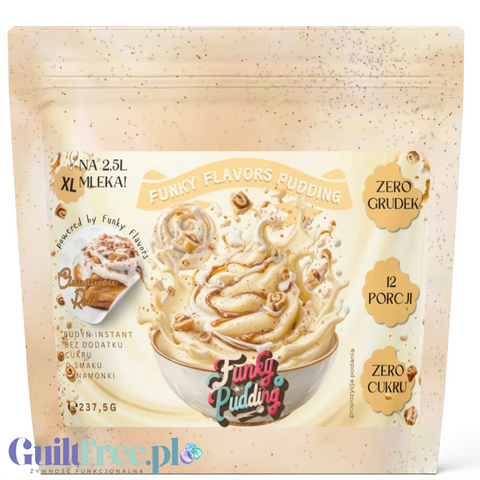 Funky Pudding Cinnamon Roll - budyń bez cukru o smaku cynamonki, 12 porcji
