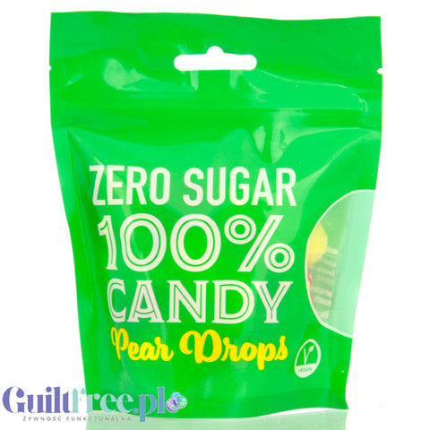 Future Candy 100% Zero Sugar Sweets, Pear Drops - wegańskie landrynki bez cukru o smaku gruszkowym