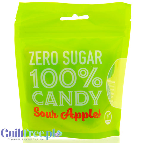 Future Candy 100% Zero Sugar Sweets,  Sour Apples - cukierki bez cukru o smaku kwaśnego jabłuszka