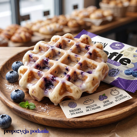 Go Fitness Protein Waffle Blueberry - protein waffle in coating 206kcal & 12g protein
