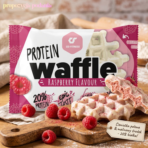 Go Fitness Protein Waffle Raspberry with egg whites 12g protein