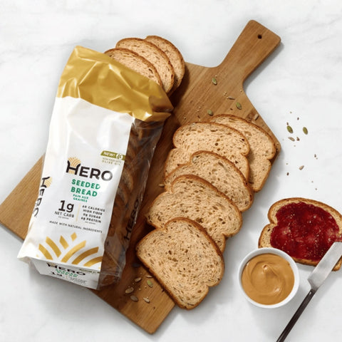 Hero Seeded Bread - keto chleb 1g węglowodanów w kromce, tylko 60kcal
