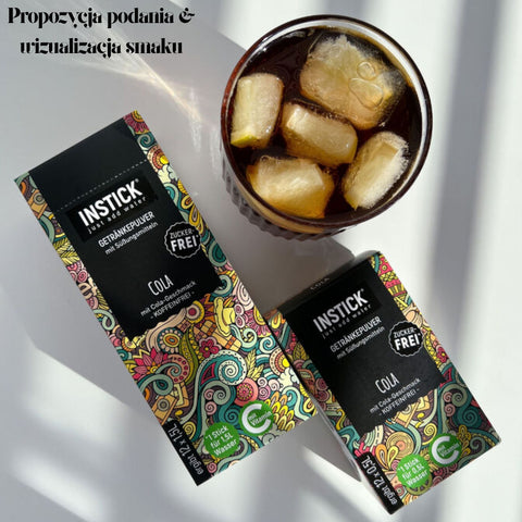 InStick Cola XXL - sugar-free and calorie-free drink concentrate powder, large pack for up to 18L