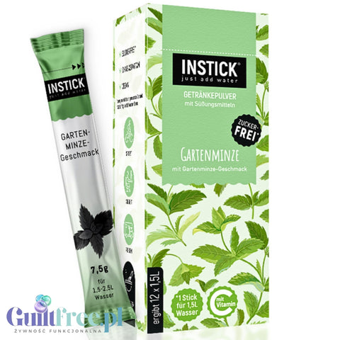 InStick Garden Mint - soluble flavor sachet for sugar-free drinks, mint flavor