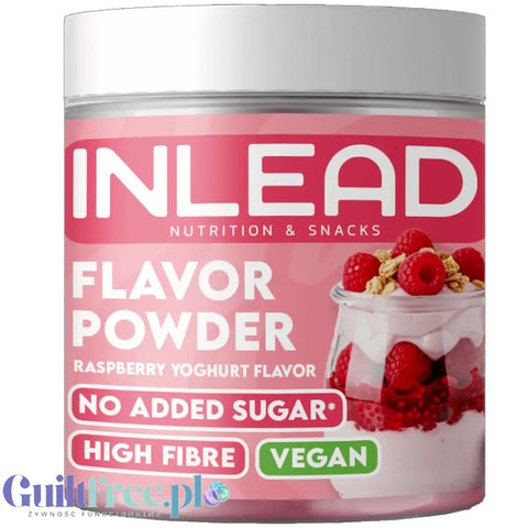 Inlead Flavor Powder Raspberry Yoghurt 90g - błonnikowy aromat słodzący w proszku bez cukru