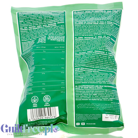 Inlead Protein Tortilla Chips Sour Cream & Onion - proteinowe chipsy błonnikowe, Śmietanka & Cebulka