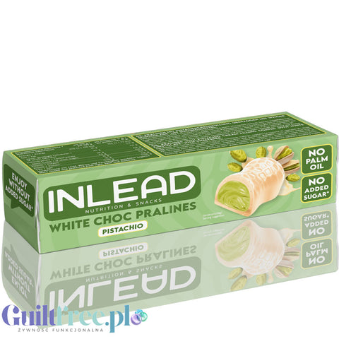 Inlead White Choc Pralines Pistachio - pralinki pistacjowe bez cukru w białej czekoladzie