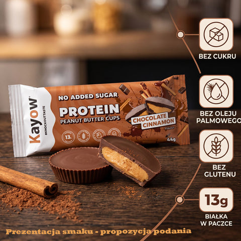 Kayow KETO Protein Peanut Butter Cups chocolate Cinnamon