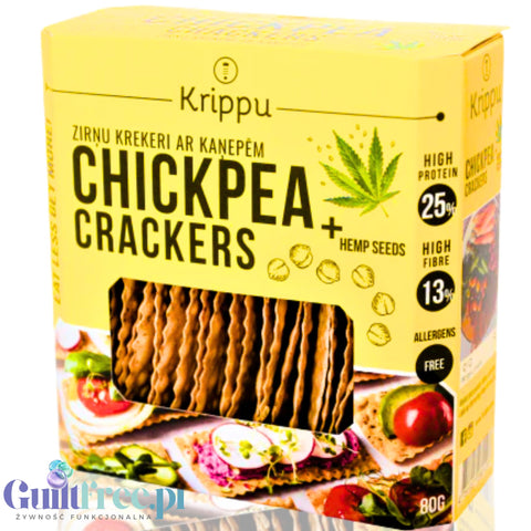 Krippu Bio Chickpea Crackers Hemp Seeds