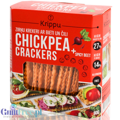 Krippu Bio Chickpea Crackers Spicy Beet