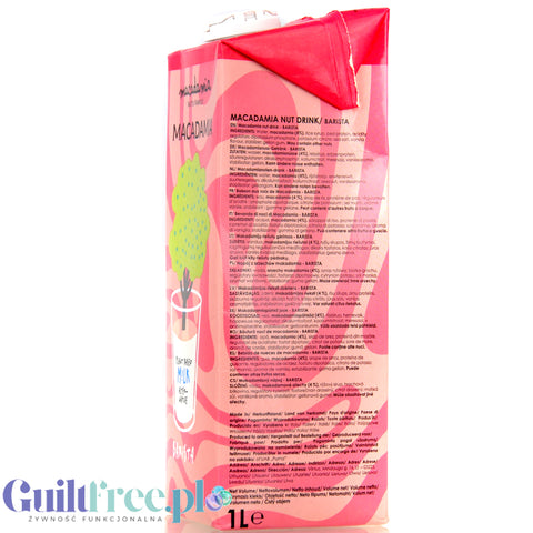 Macadamia Nut Farm Milk Barista 1L - vegetable macadamia milk, without sugar, soy and carrageenan