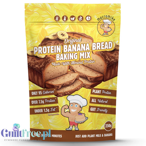Macro Mike Protein Banana Bread Baking Mix - mieszanka do przygotowania wegańskiego chlebka bananowego