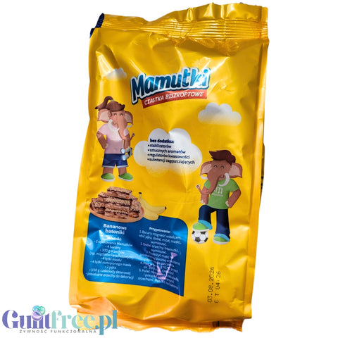 Mamutki mini biszkopty bez dodatku cukru, mega paka 85g