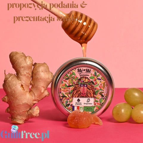 Me-Me Gummies, Gomme d'acacia Gingembre - naturalne żelki akacjowe z miodem, imbirem i matcha